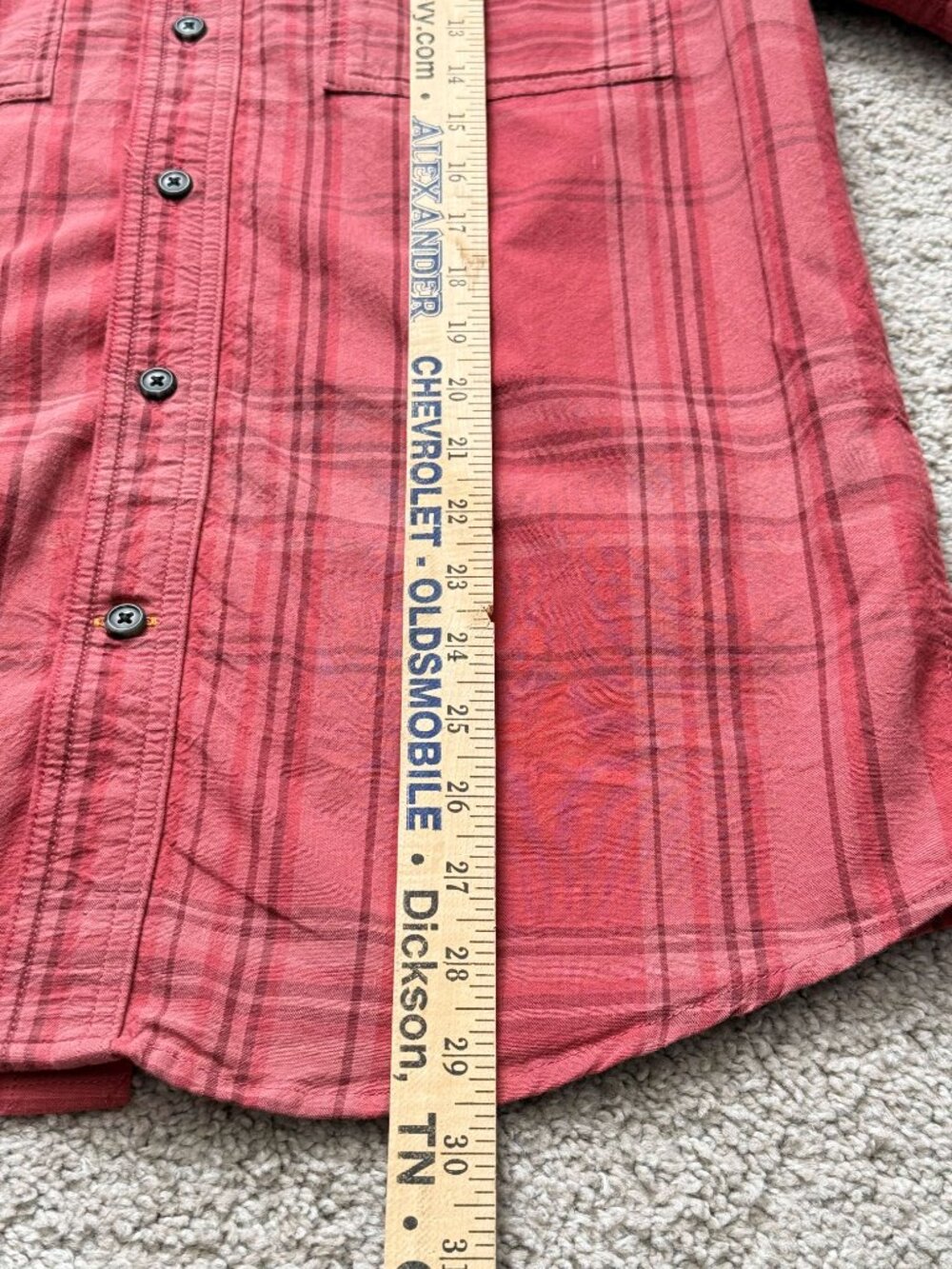 Carhartt Mens S Red Plaid Short Sleeve Work Shirt Gorpcore Utilitycore 4553 - Picture 4 of 7